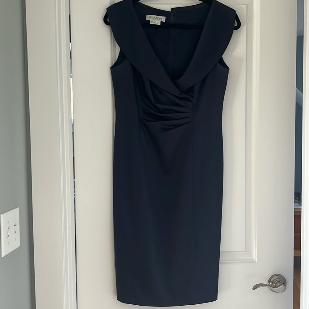 Women’s Kay Unger Dress, Navy, Size 8